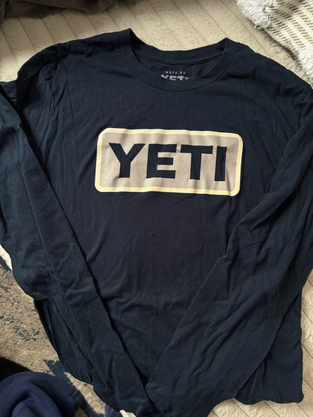 Yeti Navy Blue Long-Sleeve Logo Shirt
